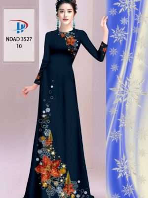 Vải Áo Dài Hoa In 3D AD NDAD3527 44
